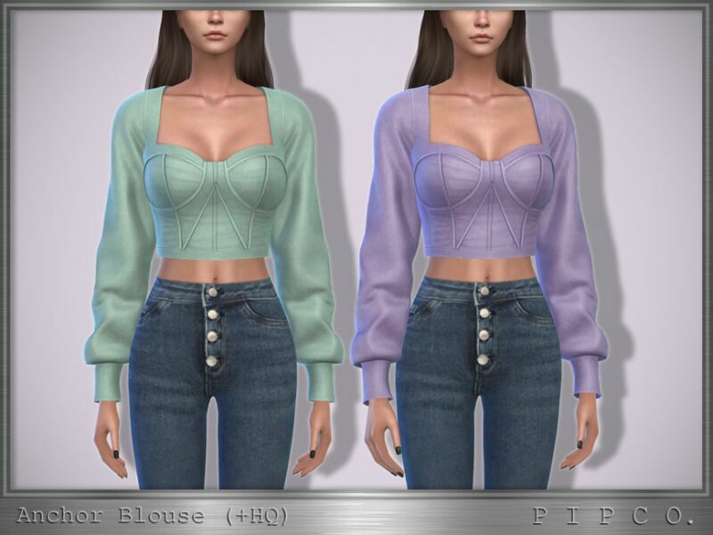Anchor Blouse. By Pipco 1 Anchor Blouse. By Pipco Sims 4 CC
