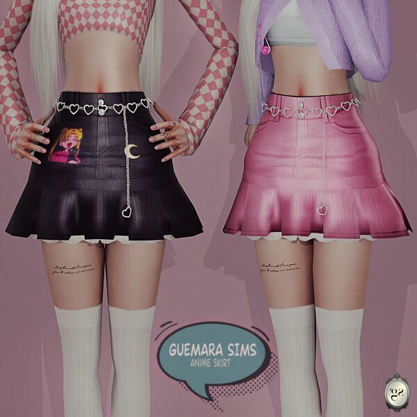Anime Skirt 1 Anime Skirt Sims 4 CC
