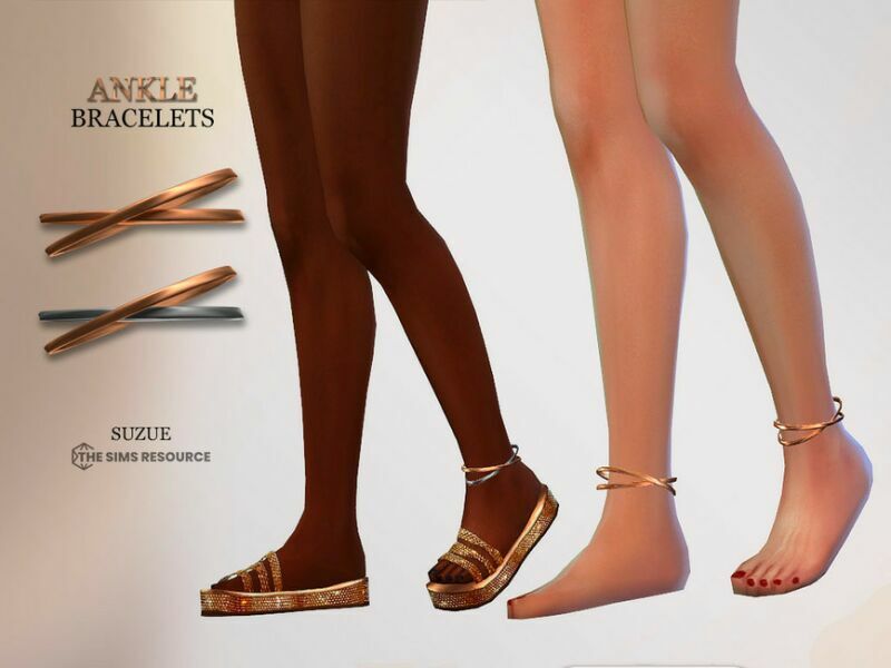 Ankle Bracelets (Right Side) By Suzue 1 Ankle Bracelets (Right Side) By Suzue Sims 4 CC