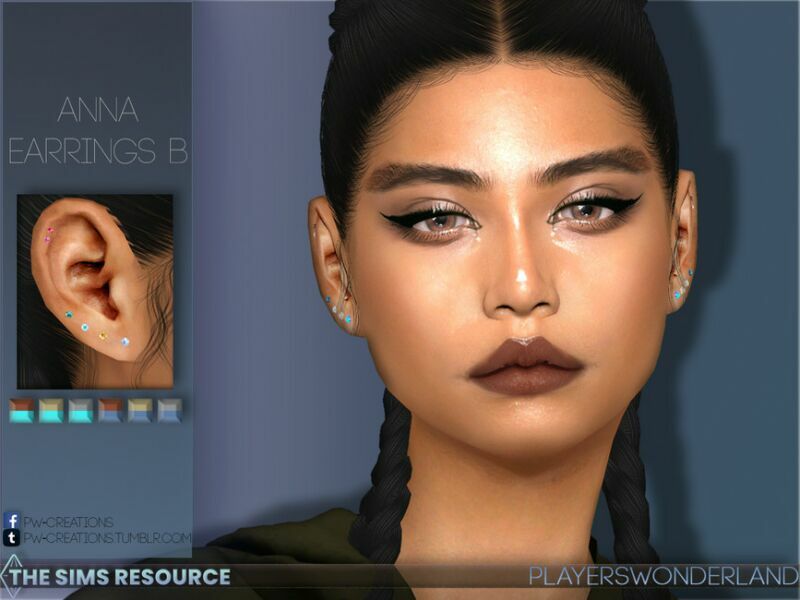 Anna Earrings B By Playerswonderland 1 Anna Earrings B By Playerswonderland Sims 4 CC