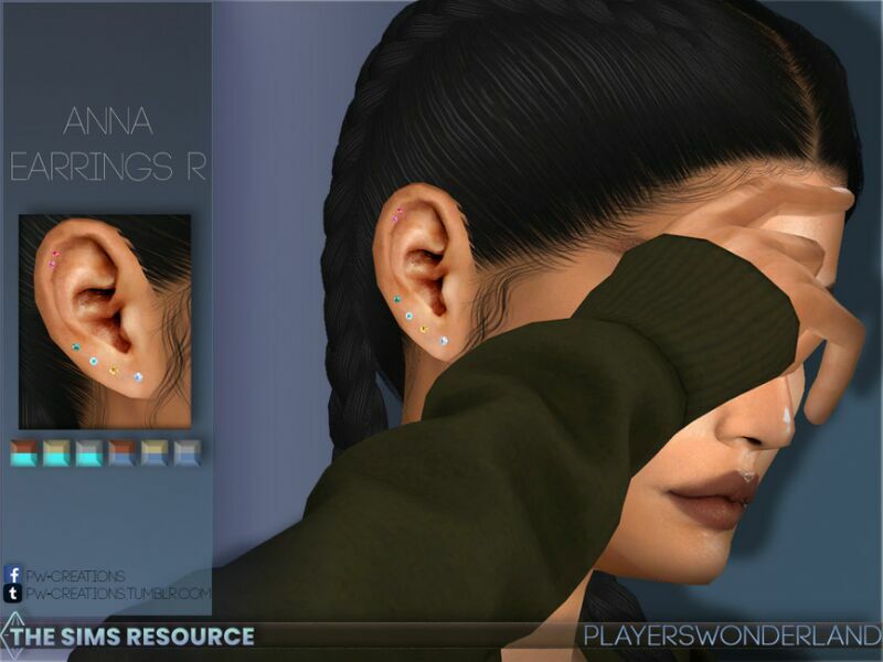 Anna Earrings R By Playerswonderland 1 Anna Earrings R By Playerswonderland Sims 4 CC