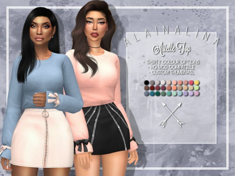 Arielle TOP By Alainalina 1 Arielle TOP By Alainalina Sims 4 CC