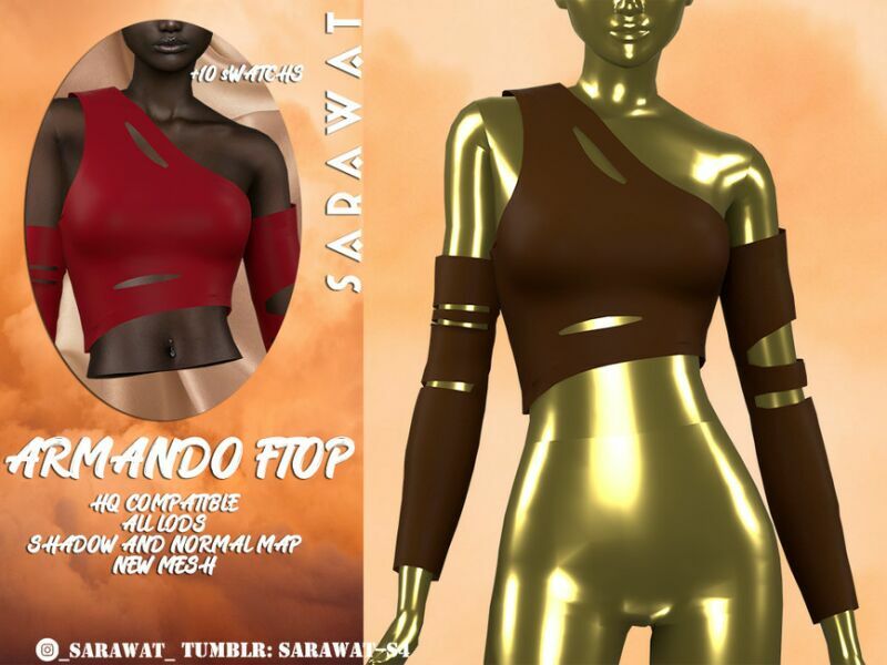 Armando Ftop By Sarawat 1 Armando Ftop By Sarawat Sims 4 CC