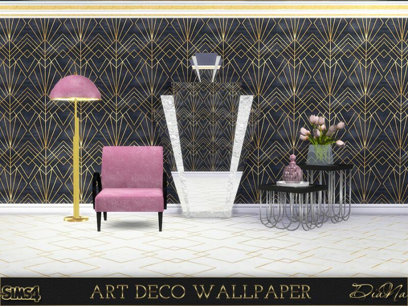 ART Deco Wallpaper By Diana 2 sims 4 cc art deco wallpaper by diana 6