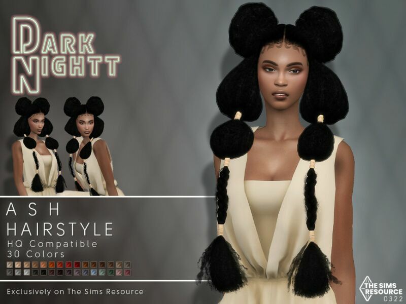 ASH Hairstyle By Darknightt 1 ASH Hairstyle By Darknightt Sims 4 CC