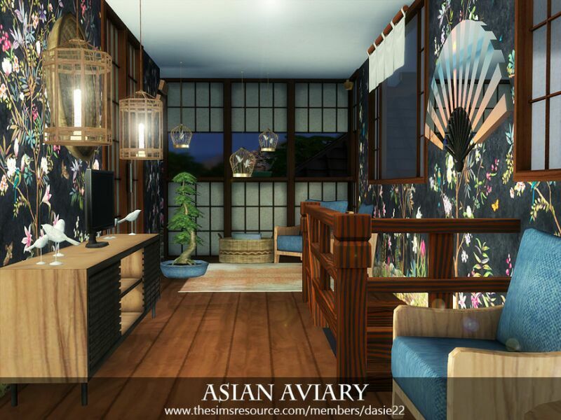 Asian Aviary By Dasie2 5 sims 4 cc asian aviary by dasie2 2