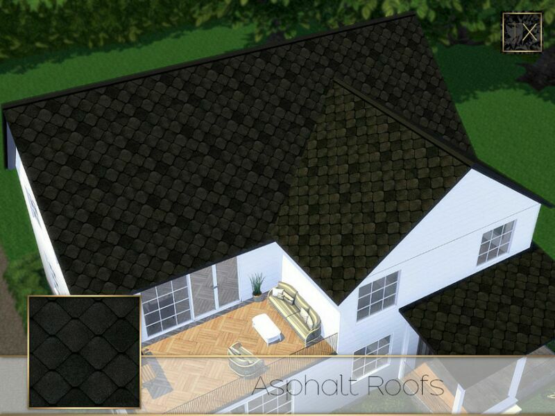 Asphalt Roofs By Theeaax 1 Asphalt Roofs By Theeaax Sims 4 CC