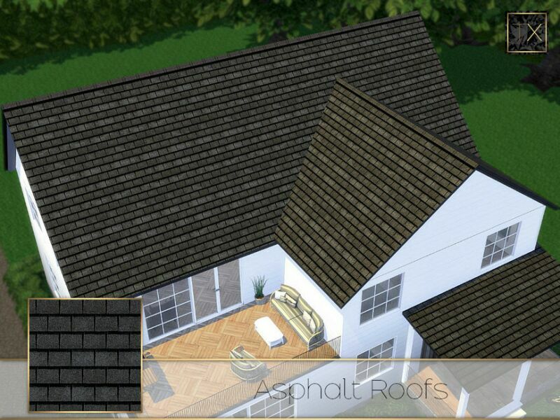 Asphalt Roofs By Theeaax 5 sims 4 cc asphalt roofs by theeaax 2
