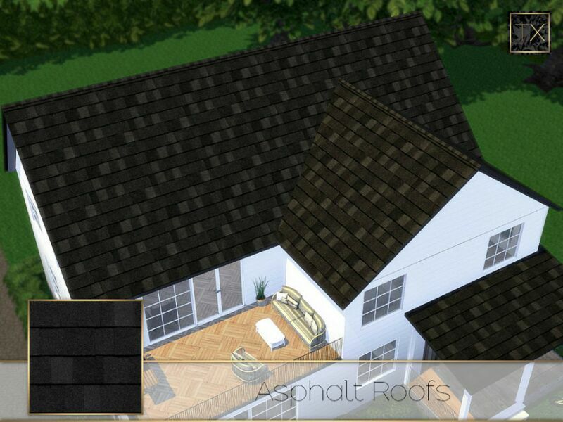 Asphalt Roofs By Theeaax 2 sims 4 cc asphalt roofs by theeaax 5