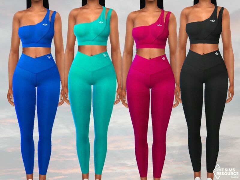 Asymmetrical Fitness Outfit By Saliwa 1 Asymmetrical Fitness Outfit By Saliwa Sims 4 CC