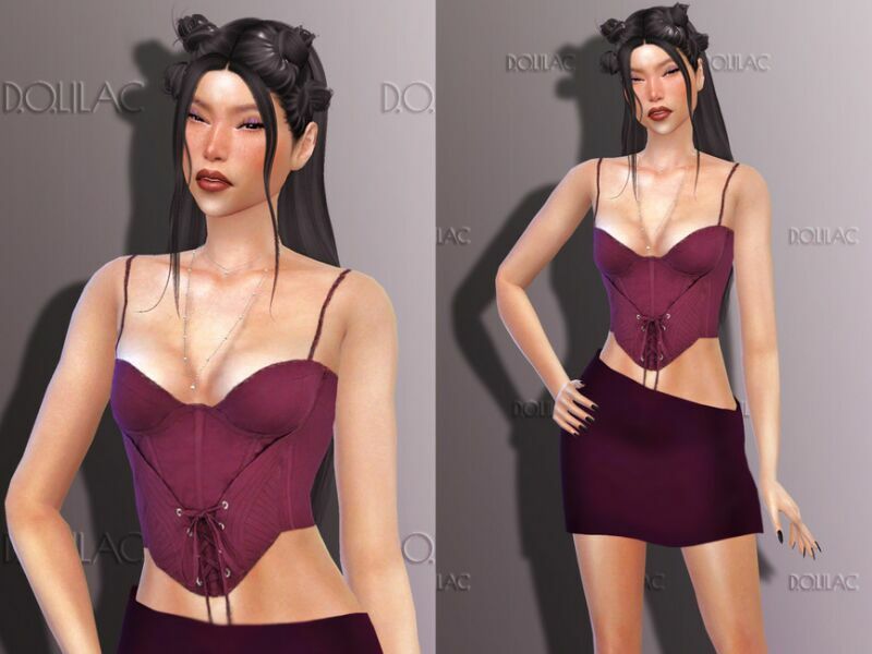 Asymmetrical Skirt DO260 1 Asymmetrical Skirt DO260 Sims 4 CC
