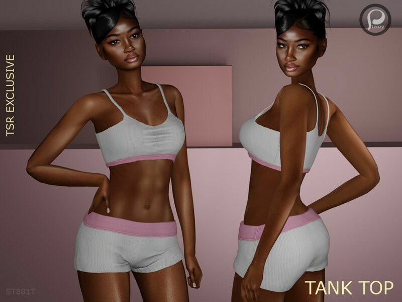Athletic Tank TOP By Pizazz 1 Athletic Tank TOP By Pizazz Sims 4 CC