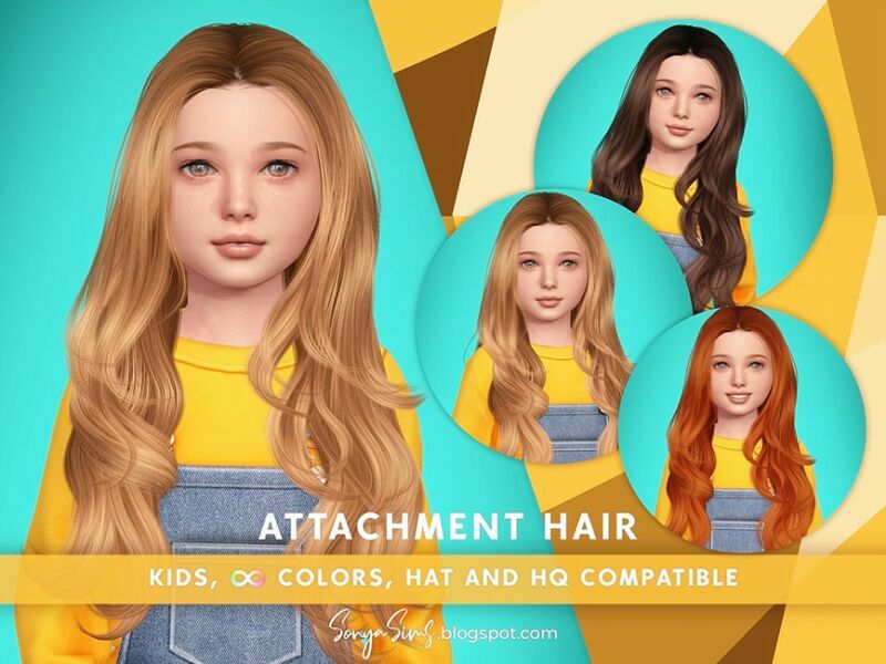 Attachment Hair Kids By Sonyasimscc 1 Attachment Hair Kids By Sonyasimscc Sims 4 CC