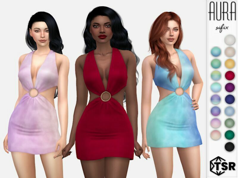 Aura Dress By Sifix 1 Aura Dress By Sifix Sims 4 CC