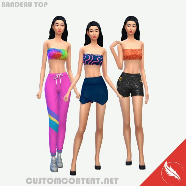 Bandeau TOP By Mono 1 Bandeau TOP By Mono Sims 4 CC