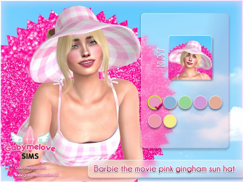 Barbie The Movie Beach Outfit, SET 5 sims 4 cc barbie the movie beach outfit set 3