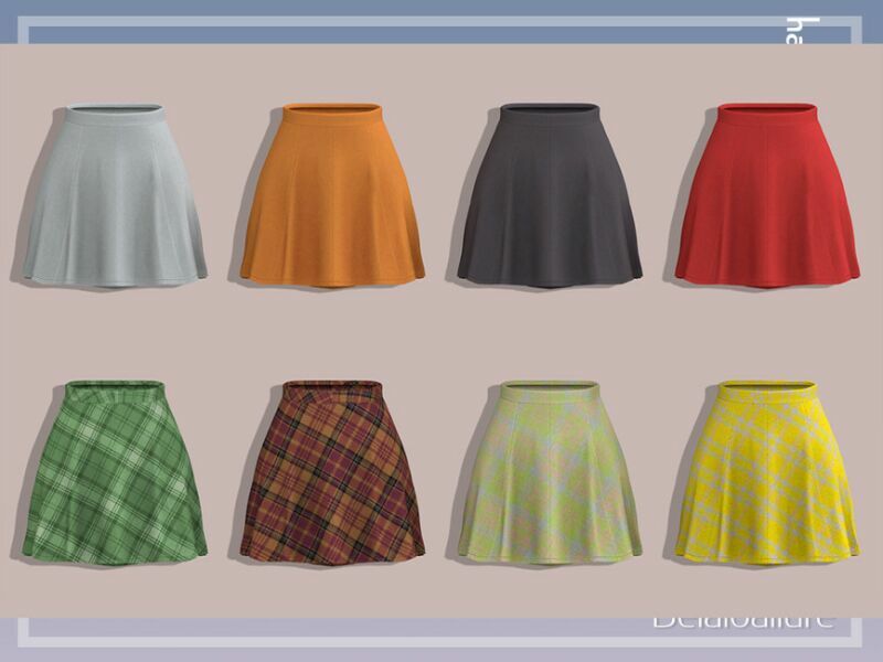 Belaloallure_Kathy Mini Skirt(Patreon) By Belal1997 2 sims 4 cc belaloallure kathy mini skirtpatreon by belal1997 2