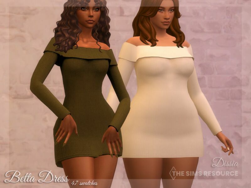 Betta Dress By Dissia 1 Betta Dress By Dissia Sims 4 CC