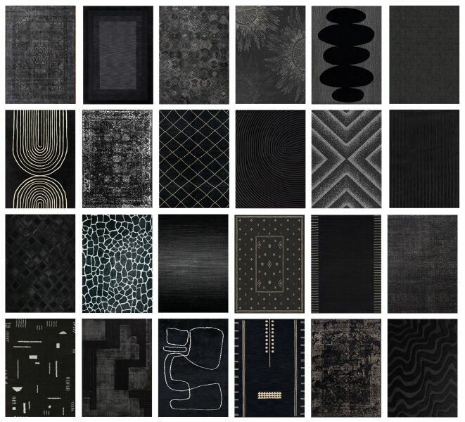 Black RUG Collection – CC By Similebuilds 1 Black RUG Collection – CC By Similebuilds Sims 4 CC