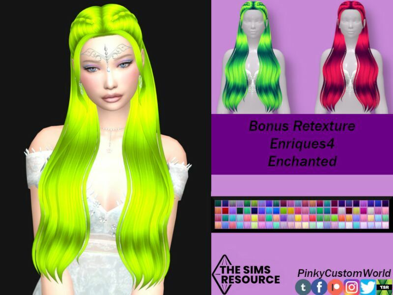 Bonus Retexture Of Enchanted Hair By Enriques4 By Pinkycustomworld 1 Bonus Retexture Of Enchanted Hair By Enriques4 By Pinkycustomworld Sims 4 CC