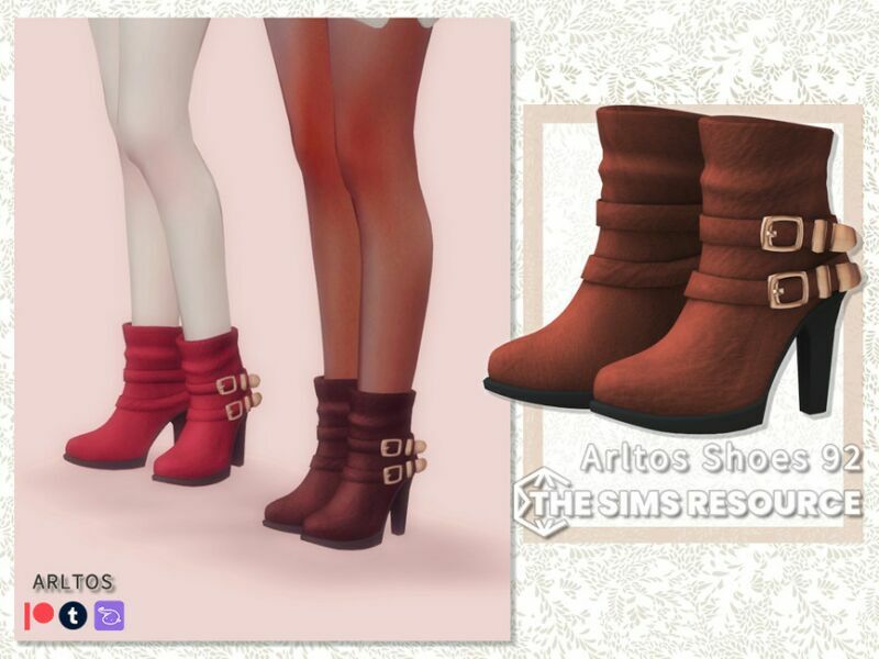 Boots With Belts / 92 By Arltos 1 Boots With Belts / 92 By Arltos Sims 4 CC