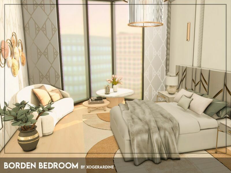 Borden Bedroom (TSR Only CC) By Xogerardine 1 Borden Bedroom (TSR Only CC) By Xogerardine Sims 4 CC
