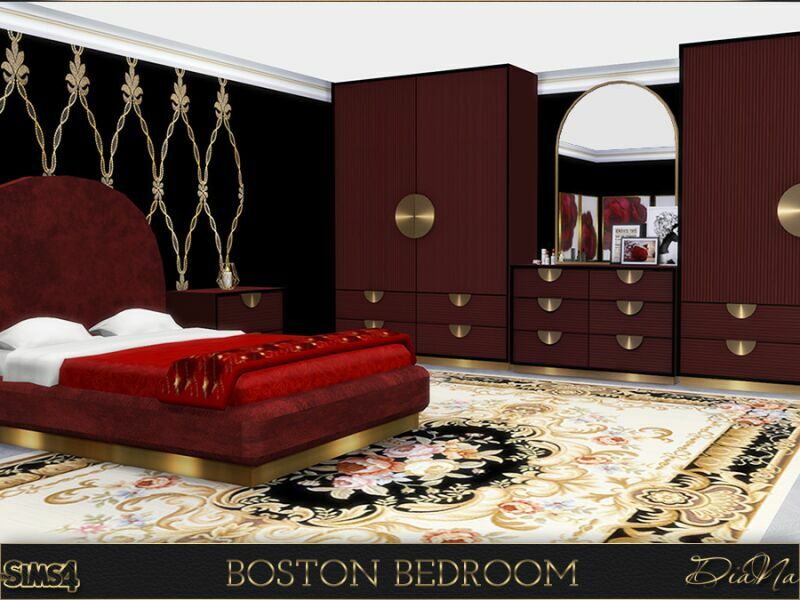 Boston Bedroom By Dianasims 1 Boston Bedroom By Dianasims Sims 4 CC