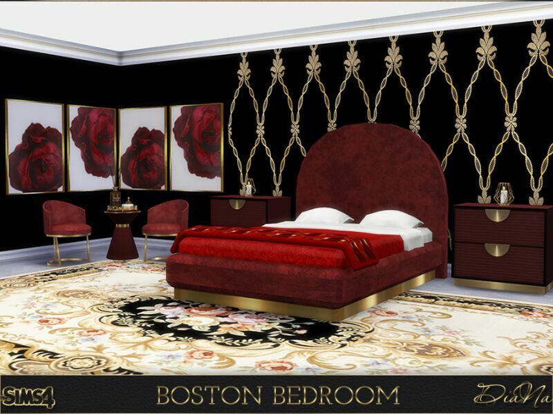 Boston Bedroom By Dianasims 5 sims 4 cc boston bedroom by dianasims 3