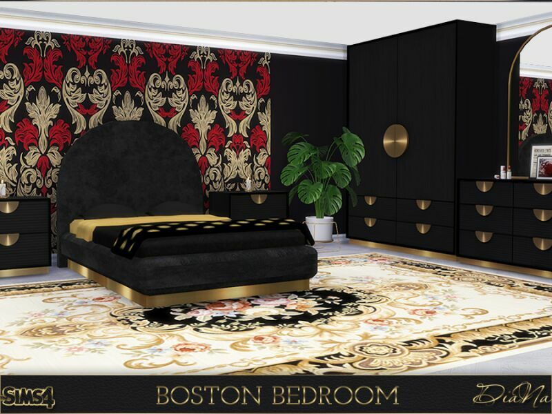 Boston Bedroom By Dianasims 4 sims 4 cc boston bedroom by dianasims 4