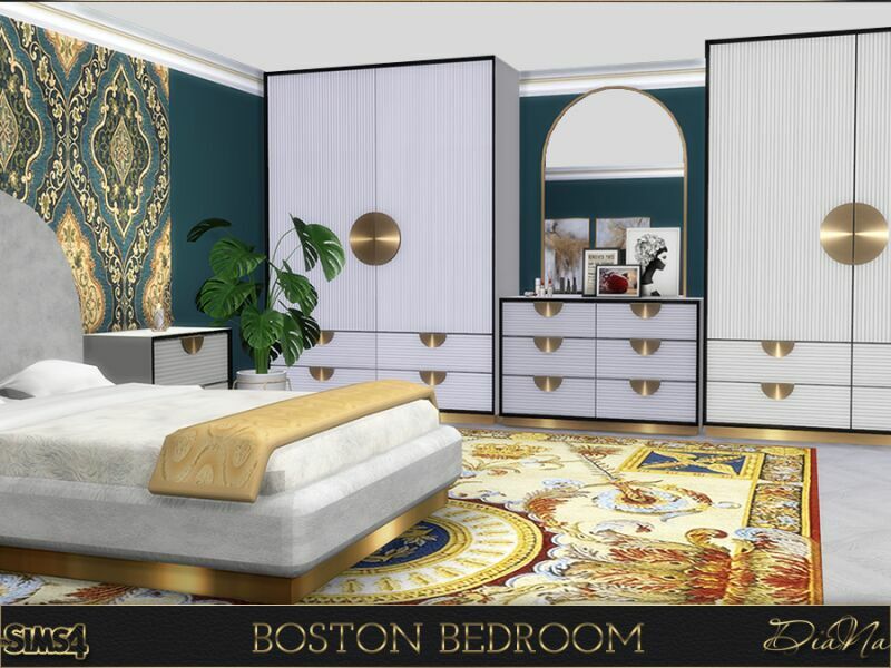 Boston Bedroom By Dianasims 3 sims 4 cc boston bedroom by dianasims 5