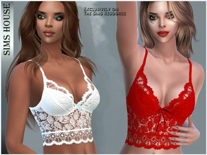 Bralette With A BOW 1 Bralette With A BOW Sims 4 CC