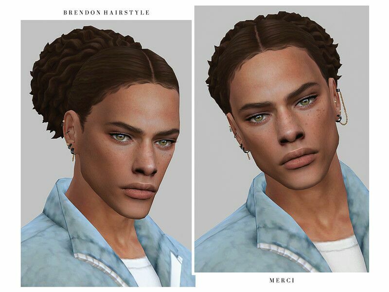 Brendon Hairstyle By -Merci- 1 Brendon Hairstyle By -Merci- Sims 4 CC