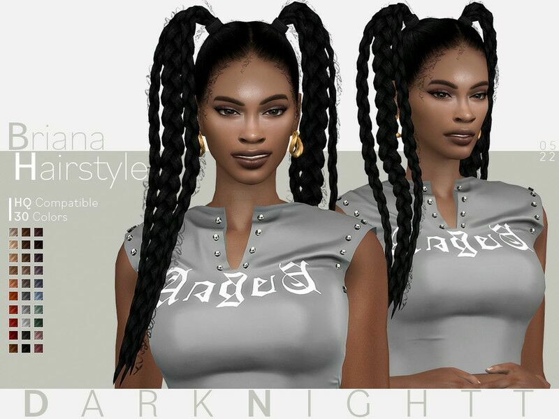 Briana Hairstyle By Darknightt 1 Briana Hairstyle By Darknightt Sims 4 CC