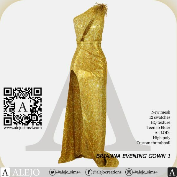 Brianna Evening Gown 1 1 Brianna Evening Gown 1 Sims 4 CC