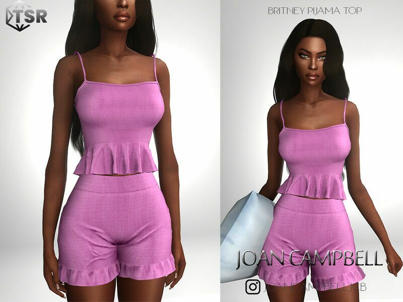 Britney Pijama TOP 1 Britney Pijama TOP Sims 4 CC