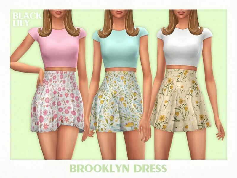 Brooklyn Dress 1 Brooklyn Dress Sims 4 CC