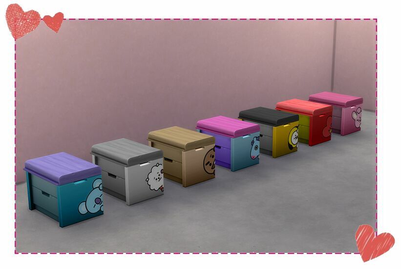 BT21 TOY BOX By Lilmeowmeow 1 BT21 TOY BOX By Lilmeowmeow Sims 4 CC