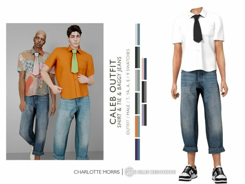 Caleb Outfit 1 Caleb Outfit Sims 4 CC