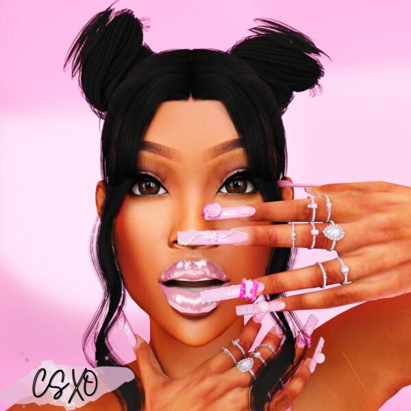 Candy Nails 1 Candy Nails Sims 4 CC