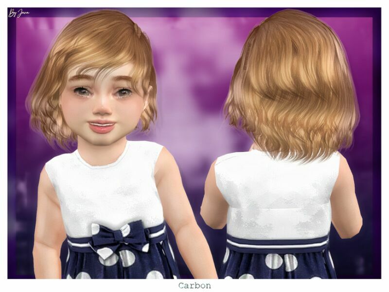 Carbon (Toddler Hairstyle) By Javasims 1 Carbon (Toddler Hairstyle) By Javasims Sims 4 CC