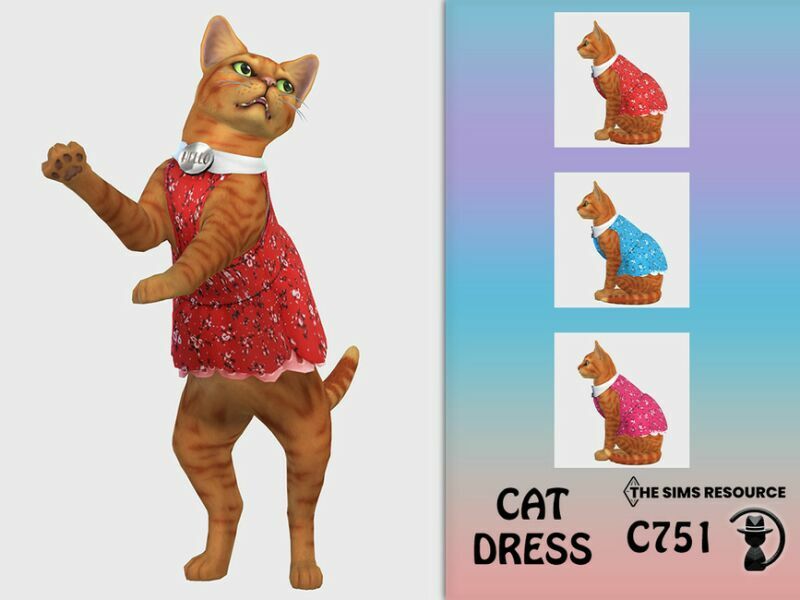CAT Dress C751 By Turksimmer 1 CAT Dress C751 By Turksimmer Sims 4 CC