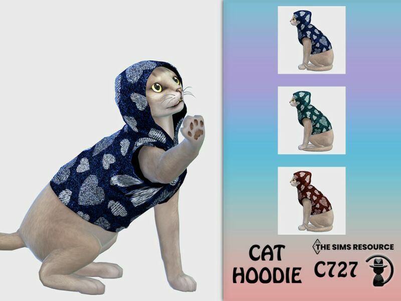 CAT Hoodie C727 By Turksimmer 1 CAT Hoodie C727 By Turksimmer Sims 4 CC