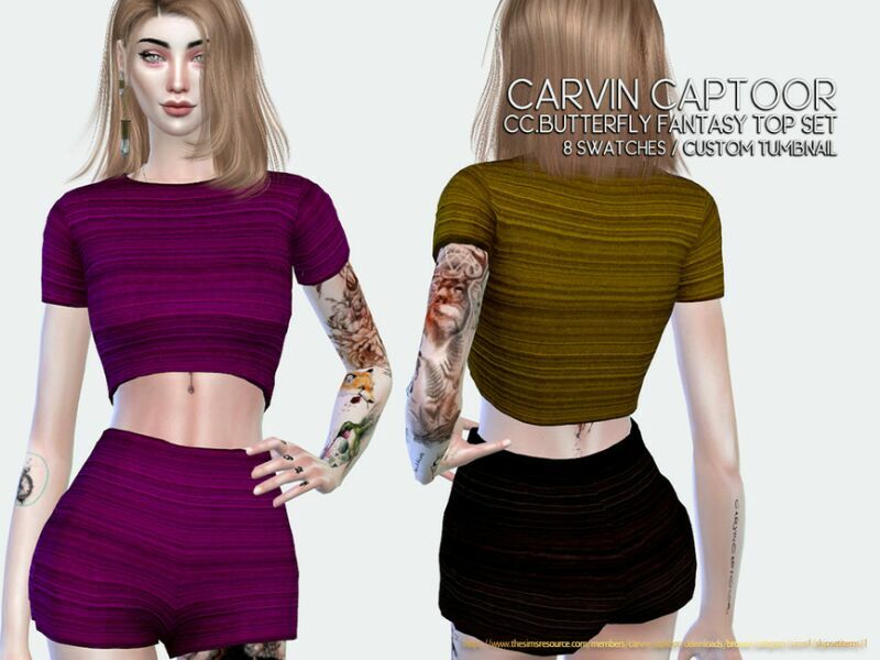 Cc.butterfly Fantasy TOP SET 1 Cc.butterfly Fantasy TOP SET Sims 4 CC