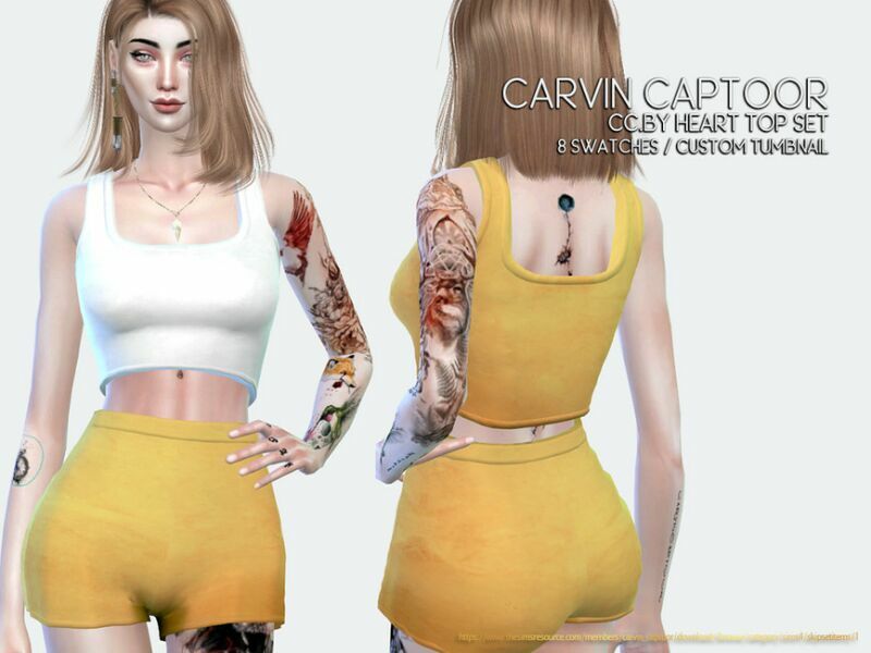 Cc.by Heart TOP SET 1 Cc.by Heart TOP SET Sims 4 CC