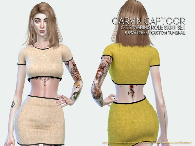Cc.starring Role Mini Skirt S 1 Cc.starring Role Mini Skirt S Sims 4 CC