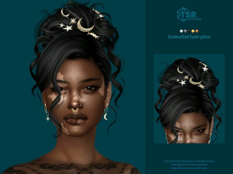 Celestial Hair Pins 1 Celestial Hair Pins Sims 4 CC