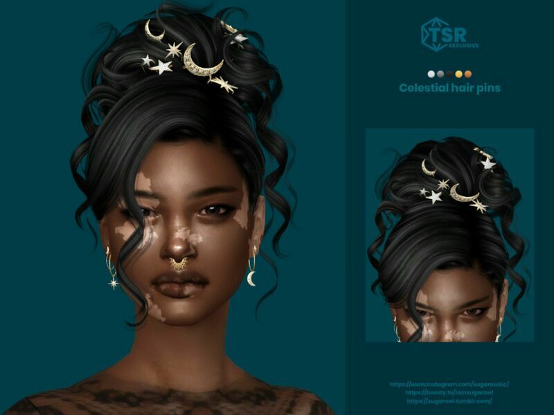 Celestial Hair Pins 1 Celestial Hair Pins Sims 4 CC