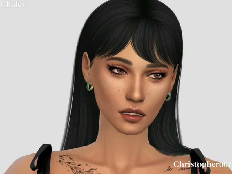 Chalet Earrings By Christopher067 3 sims 4 cc chalet earrings by christopher067 2