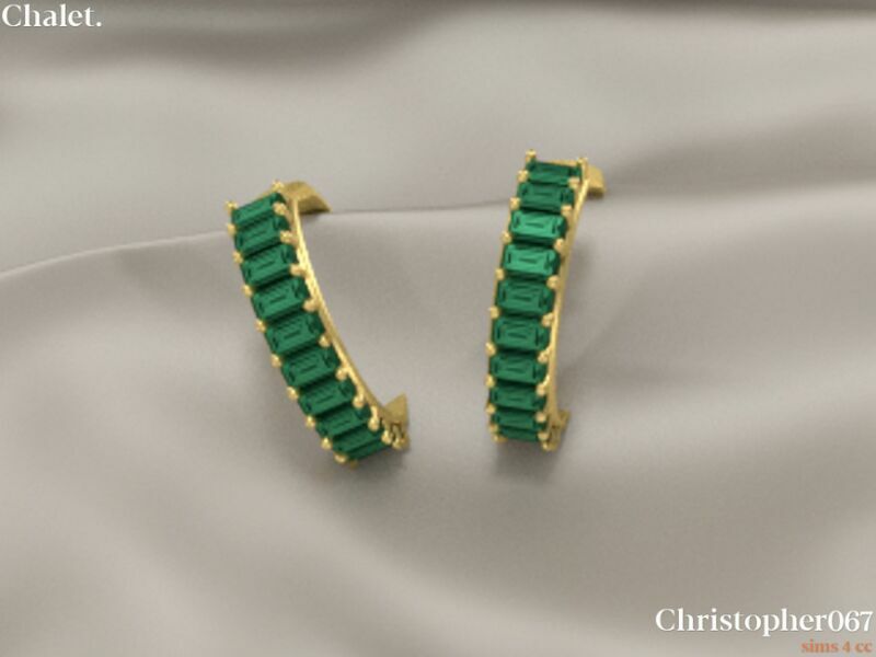 Chalet Earrings By Christopher067 2 sims 4 cc chalet earrings by christopher067 3
