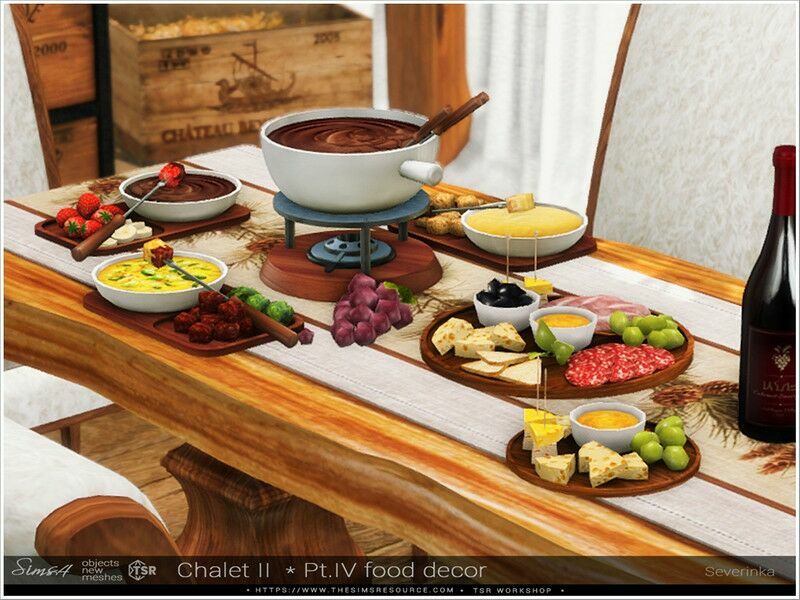 Chalet II Pt.iv Food Decor 1 Chalet II Pt.iv Food Decor Sims 4 CC